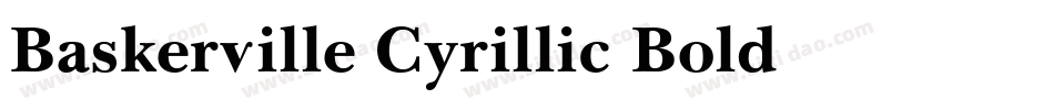 Baskerville Cyrillic Bold字体转换